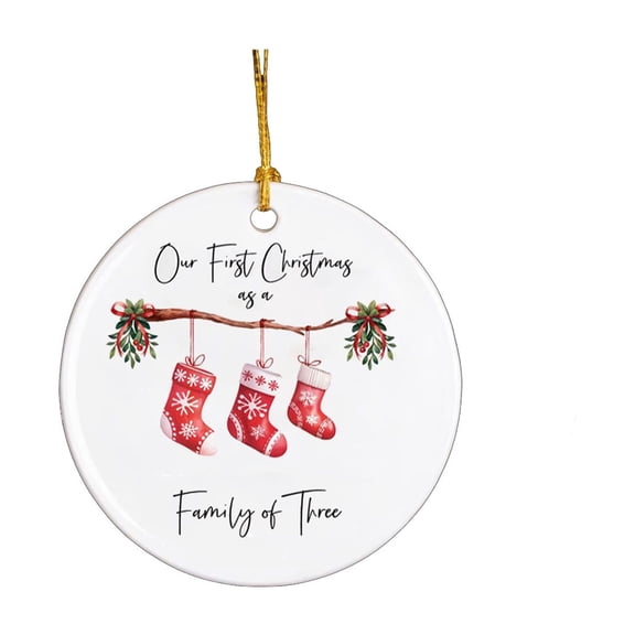 TanSiDing 1pcs Family Christmas Tree Ornament with Customizable Design - Personalized Holiday Decoration for Home & Fireplace, Festive Keepsake Gift for Parents & Couples