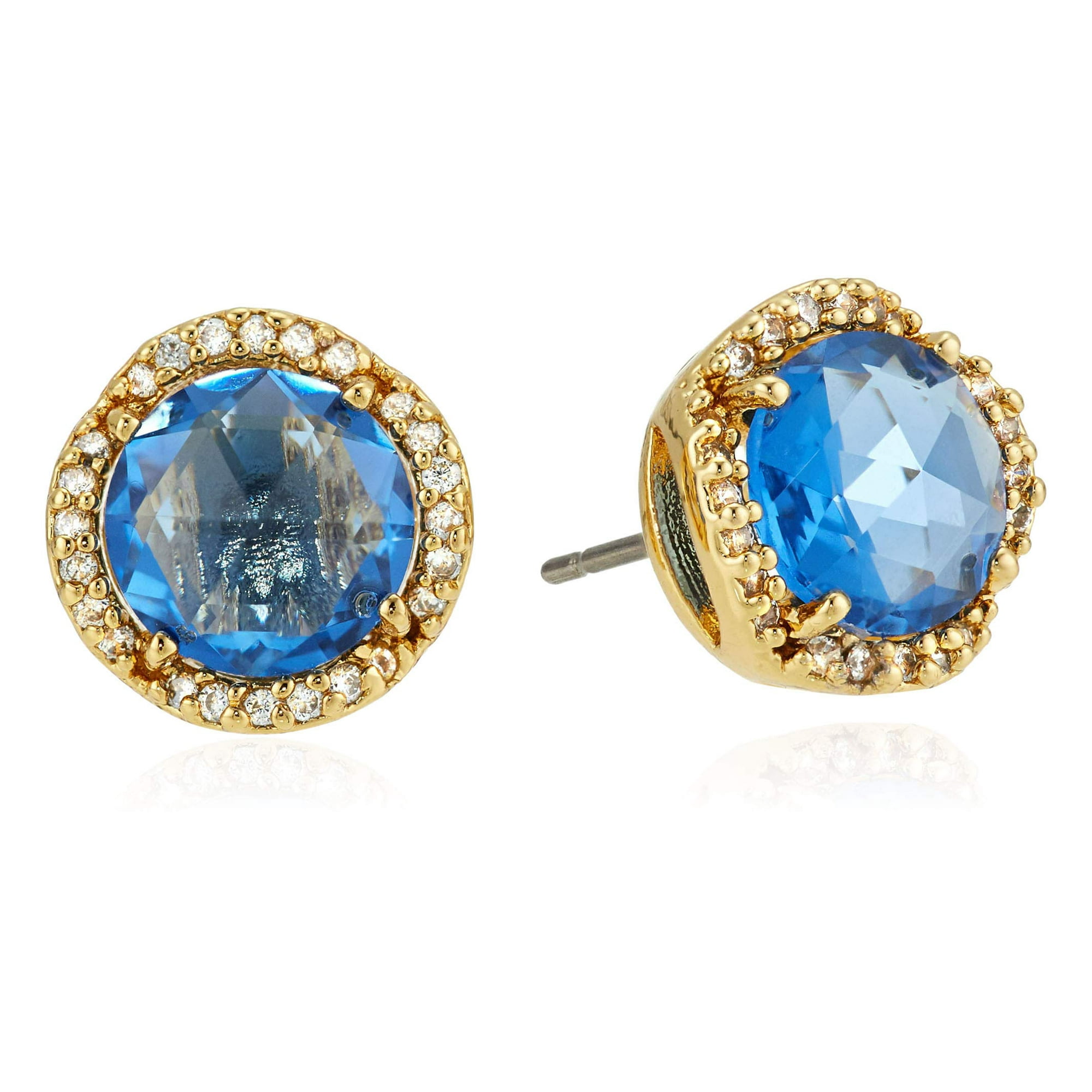 Kate Spade New York That Sparkle Pave Round Large Studs Earrings Sapphire  One Size | Walmart Canada