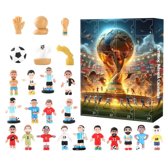 2026 World Cup 24 Day Countdown Advent Calendar Blind Box, Collectible Figurine Toy Set — Sports Themed Advent Calendar — 2026 World Cup Commemorative Gear & Global Soccer Event Memorabilia