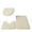 White, variant on Luxurious 3 Piece Bathroom Rug Set Soft Plush Shaggy Bath Mat Contour Rug Toilet Lid Cover Non Slip Backing Absorbent Home Set