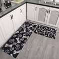 thumbnail image 2 of Paw Prints and Bones Kitchen Rugs Sets Of 2,Anti Fatigue Kitchen Mat Rugs Non Slip Washable,Decorative Kitchen Floor Mats for Kitchen,Sink,Laundry,17"x30"+17"x47", 2 of 7