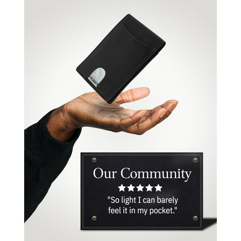 Slim Money Clip Wallets For Men - Bifold Mens Wallet RFID Front Pocket  Minimalist Credit Card Holder With Gift Box