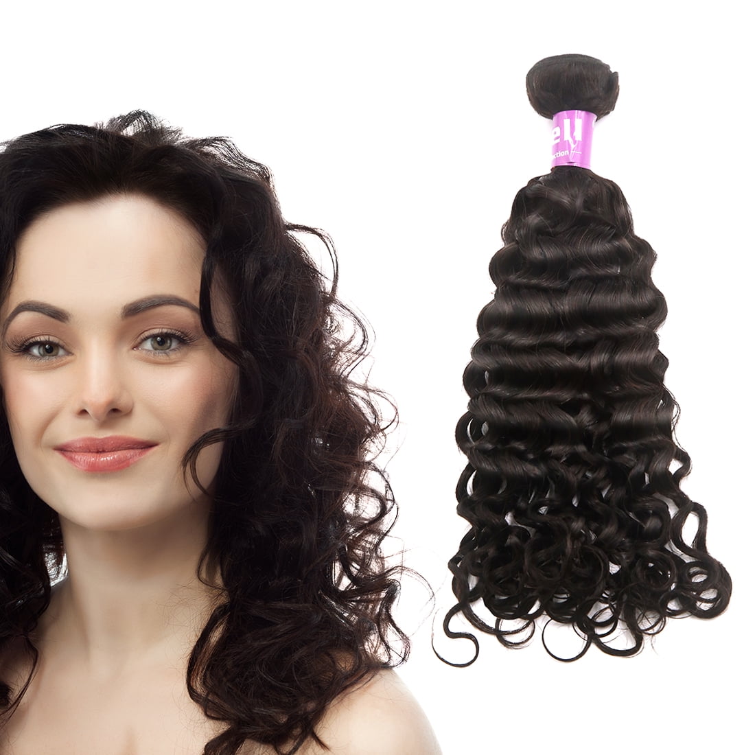 Human Hair Brazilian Water Curly 14 1 Bundles Hair Extension