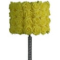thumbnail image 3 of Benjara BM231813 Bloom Roses Drum Shade Table Lamp with Twisted Acrylic Base, Yellow, 3 of 5