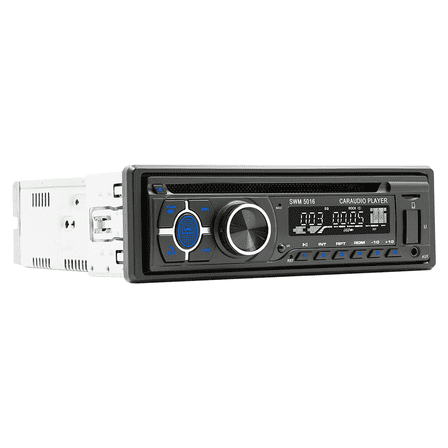 Single Din Car Stereo CD/DVD Player - Bluetooth 5.1, FM/AM/RDS Radio, USB/TF/MP3 Support, Wiring Reverse Protection & Car Locating Function, 60W×4 Output