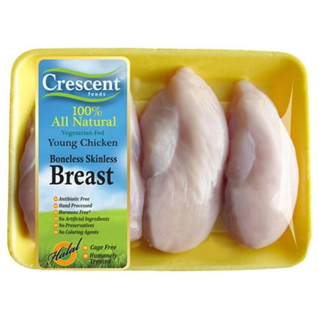 Crescent Boneless Skinless Chicken Breasts, 1 - 1.5