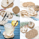 thumbnail image 5 of Now Designs Posavasos de cuerda náutica de ganchillo, juego de cuatro, posavasos absorbentes para protección de mesa, 5 of 5