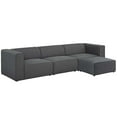 thumbnail image 3 of Mingle 4 Piece Upholstered Fabric Sectional Sofa Set by Modway, 3 of 5