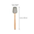 thumbnail image 3 of Silicone Kitchen Scraper Spatula with Wooden Handle - Butter Spreader, Cake, Cheese, Biscuit, and Baking Tool, 3 of 6