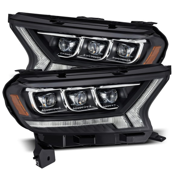 AlphaRex 19-22 Ford Ranger NOVA-Series LED Projector Headlights Black