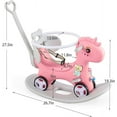 thumbnail image 2 of Rocking Horse for Toddlers 1-3 Years,4 in 1 Design, Kids Ride on Toy Balance Bike Push Cart with Detachable Balance Board,Fun Birthday Gift-Pink, 2 of 6