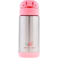 thumbnail image 2 of Stephen Joseph Double Wall Stainless Steel Bottles, Insulated Water Bottle for Kids Toddlers, Vacuum Insulated Bottle with Straw, BPA-Free Water Bottle – 11.8 Ounces, - FLORAL, (SJ1212), 2 of 7