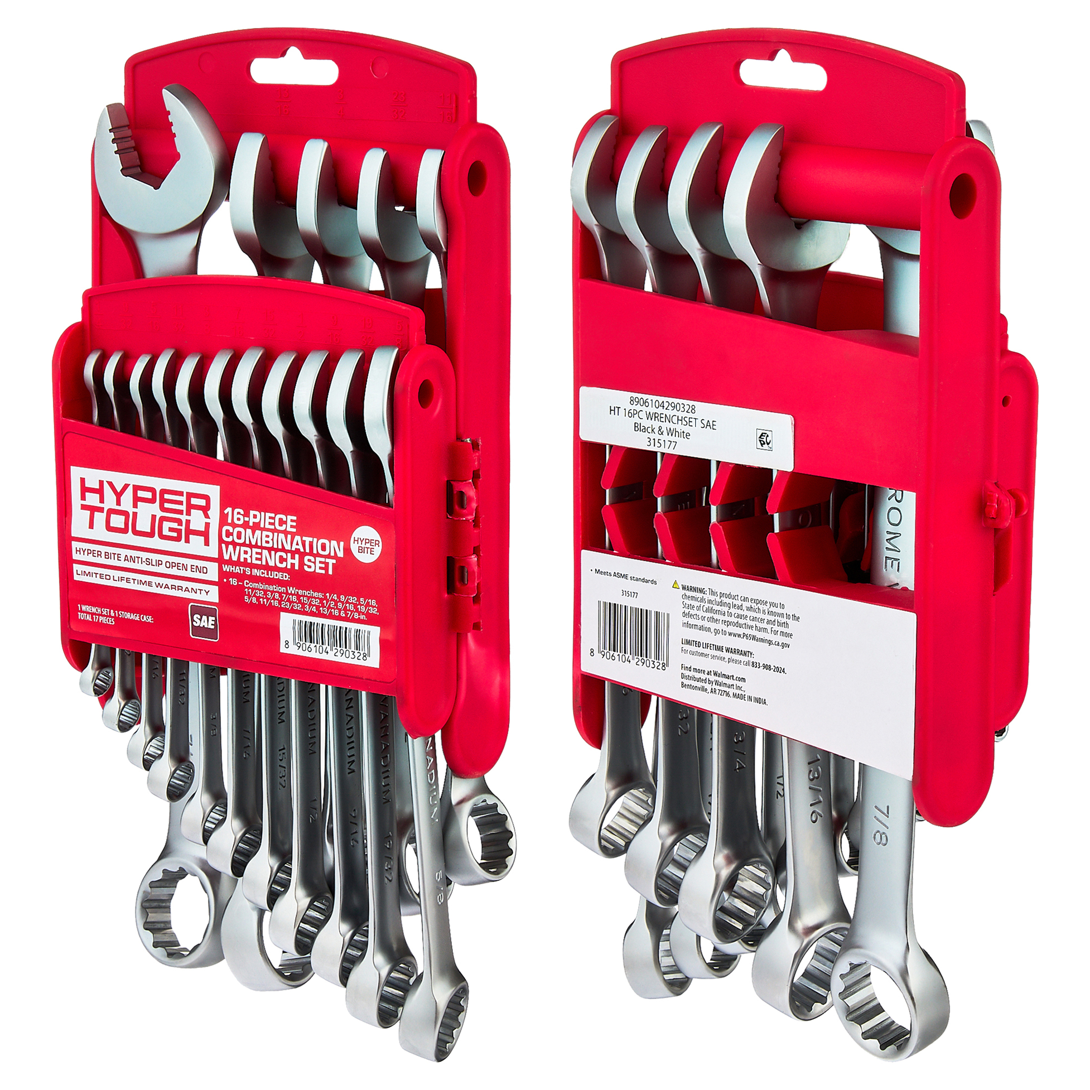 Hyper Tough Combination Wrench Set, 16-Piece SAE photo 7