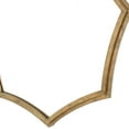 thumbnail image 2 of Wooden Wall Mirror with Curved Hexagram Shape Frame, Brown - Saltoro Sherpi, 2 of 5