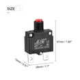 thumbnail image 2 of Circuit Overload Protector Kit 3A AC125/250V DC32V Push Button Thermal Circuit Breaker with Waterproof Caps 2 Set, 2 of 5