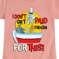 thumbnail image 3 of SpongeBob SquarePants - Squidward I Dont Get Paid Enough - Toddler & Youth Girls Short Sleeve Graphic T-Shirt, 3 of 6