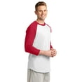 thumbnail image 4 of Sport-Tek Raglan Jersey (T200) White/Red, XL, 4 of 6