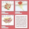 thumbnail image 3 of Marcapáginas de 3 hojas y flores suyoo color rojo, 3 of 5
