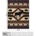 thumbnail image 2 of Retro Moose Deer Flannel Blankets, Vintage Cottage Country Style Rustic Cabin Mountain Farmhouse Throw Bed Blanket for Sofa Chair Bed 60"x80", 2 of 6
