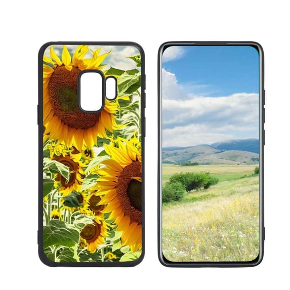 Compatible with Samsung Galaxy S9 Phone Case, Sunflowers-3 Case Men Women, Flexible Silicone Shockproof Case for Samsung Galaxy S9