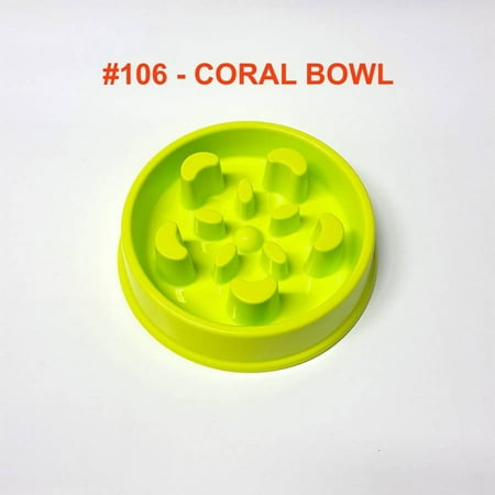 - Alpha Dog Series Fun Slow Feeder Bowl - CORAL (GREEN)