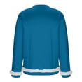 thumbnail image 7 of Men's Fall/Winter Clothing Solid Color Crew Neck Long Sleeve Tops with Pockets, Warm Comfortable Fashion Casual, 7 of 7