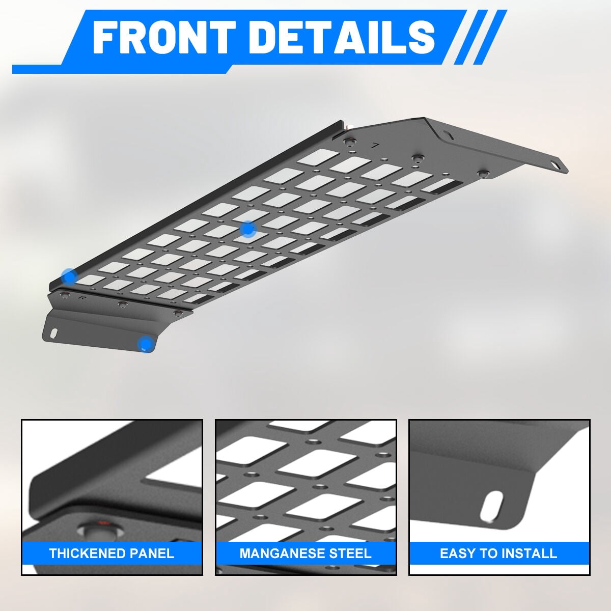 Overhead Molle Roof Panels Shelf Storage Organizer Compatible with Toyota Land Cruiser 2024 2025,High-Quality Carbon Steel Interior Rear Cargo Racks (Roof Shelf)