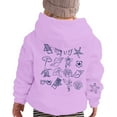 thumbnail image 3 of Little Girls Hoodies Sweatshirts Soft Pullover With Hood Casual School Outdoor Clothes Light Purple Size 5-6T, 3 of 7