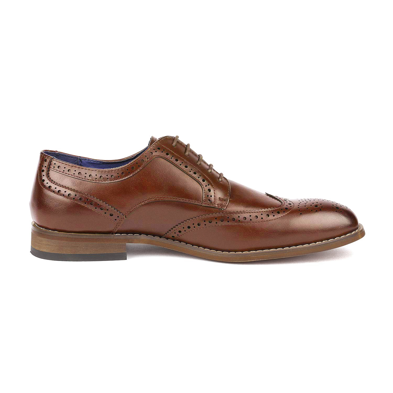 Bruno Marc Mens Brogue Oxford Shoes Lace up Wing Tip Dress Shoes Casual Shoes WILLIAM_2 BROWN Size 10.5 - image 2 of 5