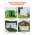thumbnail image 6 of KFFKFF 2 Panels Outdoor Privacy Screen, 48 x 48 in Vinyl Fence with 19.7 in Ground Stakes, Equipment Enclosure for Pool, Trash Can, and A/C Units, White, 6 of 9