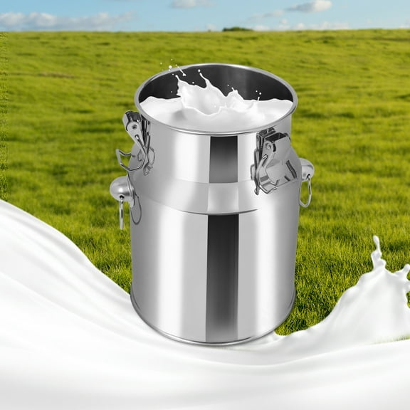 201 Stainless Steel Milk Can 5L 1.32Gal Milk Container Milk Bucket Good Sealing