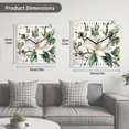 thumbnail image 5 of White Floral Wooden Wall Clock Silent Non Ticking, Botanical Magnolia Flower Leaves Butterfly Square Wall Clocks Battery Operated, Decor Clock for Home Office, Living Room, Kitchen, 10 Inch, 5 of 9