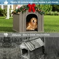 thumbnail image 3 of Large Dog House Outdoor Indoor for Medium Large Dogs, Durable Plastic Waterproof Doghouse with Air Vents and Elevated Floor, Easy Clean and Assemble (Light Grey, 36.2''L×38''W×38''H), 3 of 14