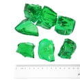 thumbnail image 2 of Uxcell Fire Glass for Fire Pit, 1.18"-1.97" High Luster Reflective Glass Rocks, Dark Green, 2 of 5