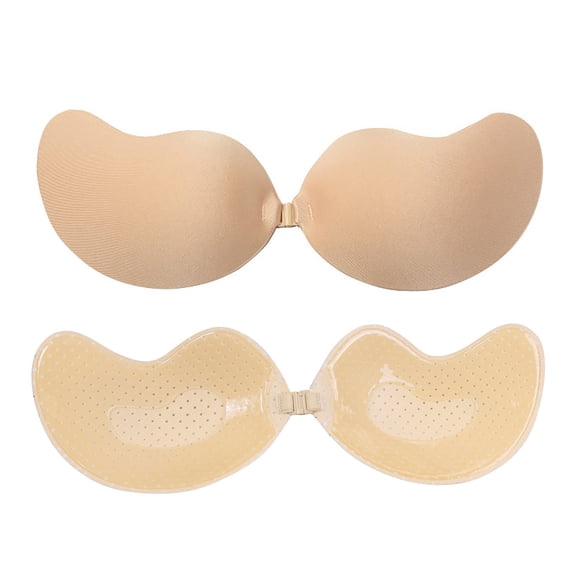 Miaoju Strapless Sticky Push-Up Bra,Adhesive Backless Strapless Backless Sticky Bras for Women, Adhesive Silicone Invisible Push Up Bra Reusable Skin Comfortable Cup Bra