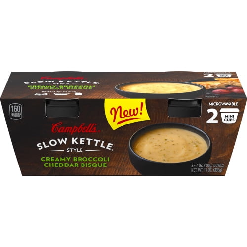 Amazon Com Campbell S Slow Kettle Style Roasted Chicken Noodle Soup With White Meat Chicken 15 5 Oz Tub Prime Pantry