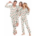 thumbnail image 2 of Ekouaer Christmas Family Matching Pajamas Long Sleeve Button Down Pj Set Festival Party Sleepwear, 2 of 5