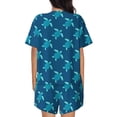 thumbnail image 6 of Haiem Cute Turtle Pattern Pajama Set for Women 2 Piece Lounge Set Short Sleeve Tops and Shorts Soft Sleepwear-4X-Large, 6 of 7