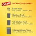 thumbnail image 2 of Glad Trash Bags ForceFlex Plus with Clorox, 13 Gallon, Lemon Fresh Bleach Scent, White and Gray, 90 Count, 2 of 11