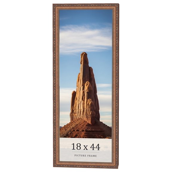 18x44 Frame Gold Solid Wood Picture Frame Width 1.25 Inches | Interior Frame Depth 0.375 Inches |