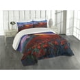 thumbnail image 2 of Ambesonne Colorful Quilted Coverlet 3 Pcs, Poppy Flower Garden, King Size, Multicolor, 2 of 4