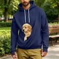 thumbnail image 6 of DDAPJ pyju Pet Pouch Hoodie Men Small Dog Carrier Hoodies Puppy Pouch Sweatshirt Unisex Animal Holder Pullover Tops Dark Blue XL, 6 of 8