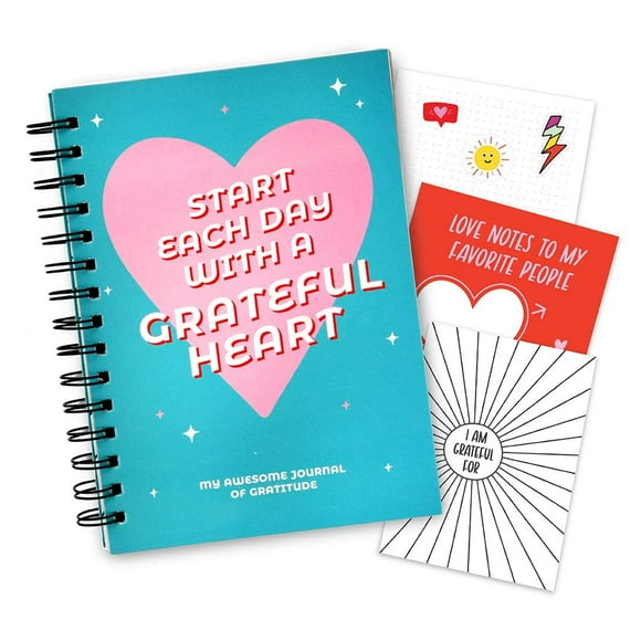 Gratitude Journal for Kids Teens - 100 Page Diary With Writing Prompts. Affirmation Journal Includes Stickers & Unique Gratitude Poster. Gifts Ideas for 10 11 12 Teenagers. Stuff for Teens