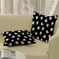 thumbnail image 4 of Halloween Pillow Covers 18x18 Black and White Ghosts Decor Throw Pillows Case for Couch Halloween Indoor Outdoor Decorative Cushion Cases for Sofa Bed Car Decorations Set of 2, 4 of 6