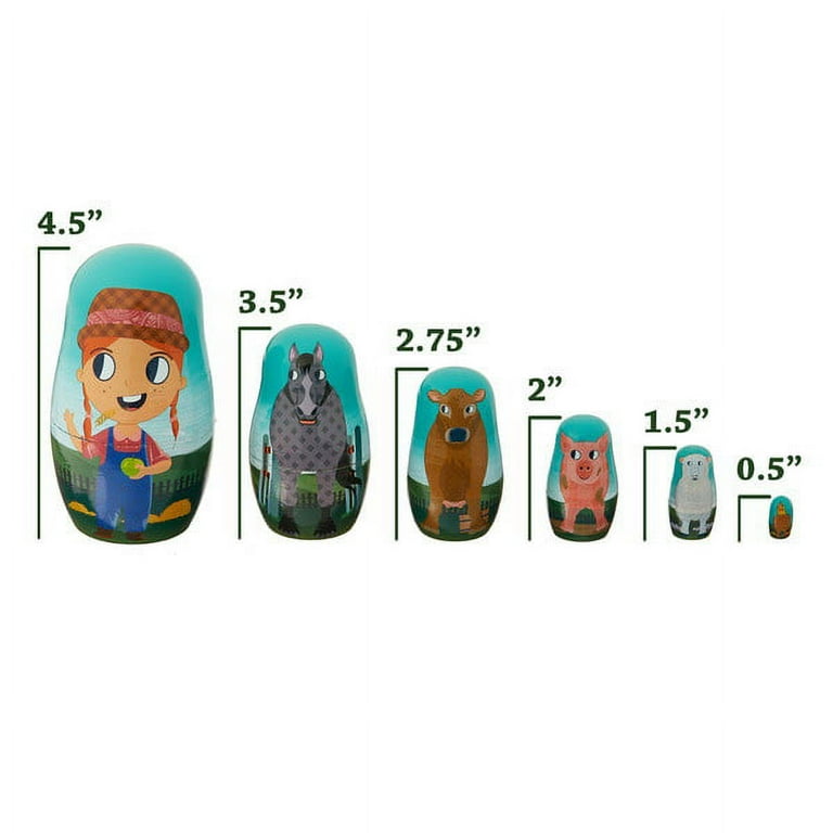 Farm animal hotsell nesting dolls