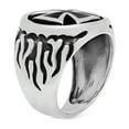 thumbnail image 2 of Men's Oxidized Silver Iron Cross Ring, Size 14.5 + Jewelry Cloth & Pouch, 2 of 7