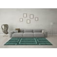thumbnail image 3 of Ahgly Company Indoor Rectangle Abstract Light Blue Modern Area Rugs, 4' x 6', 3 of 4