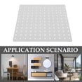 thumbnail image 4 of Raindrops 1 Set Iron Pegboard Panel Display for Home Storage 12X12X0.5in, 4 of 8