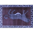 thumbnail image 1 of Ahgly Company Indoor Rectangle Animal Blue Traditional Area Rugs, 2' x 3', 1 of 4