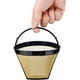 thumbnail image 3 of Filtro de café reutilizable, 2 filtros permanentes para cafetera para preparar café manualmente, cafetera de goteo sin papel con soporte extraíble, 3 of 5